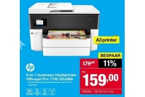 4 in 1 business inkjetprinter officejet pro 7740 g5j38a