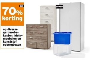 70 korting op diverse garderobe kasten klein meubelen en kunststof opbergboxen