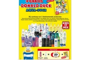 gratis donald duck bij aankoop van 2 deelnemende producten