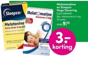 melatomatine en sleepzz hoge dosering