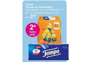 tempo tissues en zakdoekjes