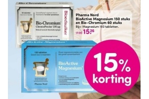 pharma nord bioactive magnesium 150 stuks en bio chromium 60 stuks