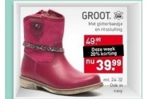 groot schoen met glitterbandje