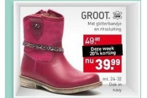 groot schoen met glitterbandje