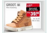 groot schoen met ritssluiting