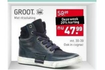 groot schoen met ritssluiting