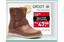 groot schoen met ritssluiting