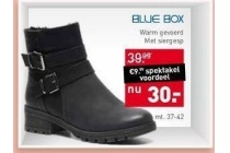 blue box warm gevoerd