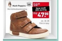 hush puppies schoen met klittenbandsluiting