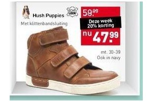 hush puppies schoen met klittenbandsluiting