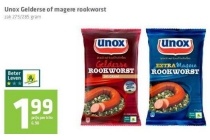 unox gelderse of magere rookworst