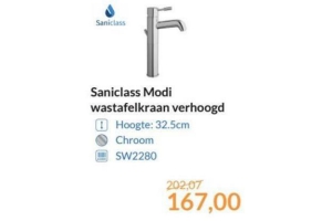 saniclass modi wastafelkraan verhoogd