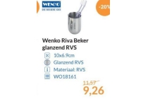 wenko riva beker glanzend rvs