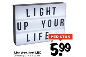 lichtbox met led