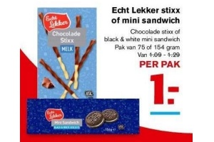 echt lekker stixx of mini sandwich