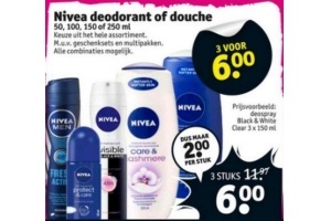 nivea deodorant of douchegel