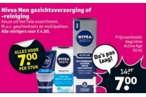 nivea men gezichtsverzorging of reiniging