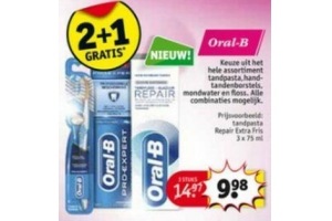 oral b tandpasta hand tandenborstels mondwater en floss