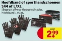 hoofdband of sporthandschoenen