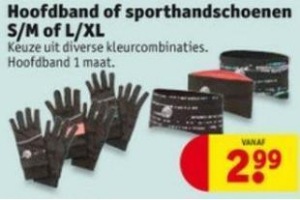 hoofdband of sporthandschoenen