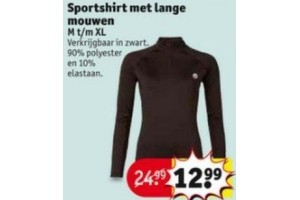 sportshirt met lange mouwen