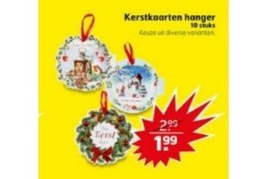 kerstkaart hanger