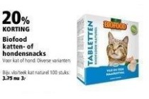 biofood katten of hondensnacks