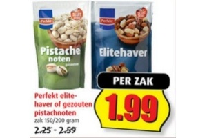 perfekt elite haver of gezouten pistachnoten