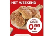 mini vruchtenbolletjes