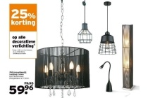 25 korting op alle decoratieve verlichting