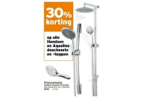 30 korting op alle handson en aqualino douchesets