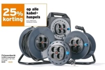 25 korting op alle kabel haspels