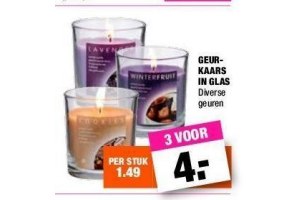 geurkaars in glas