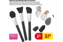 siliconen gezichtsponsjes of kwasten