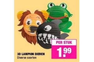 3d lampion dieren