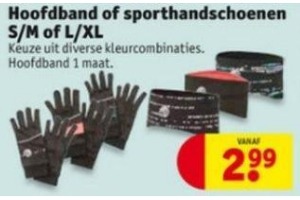 hoofdband of sporthandschoenen