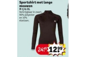 sportshirt met lange mouwen