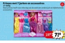 prinses met 7 jurken en accesoires