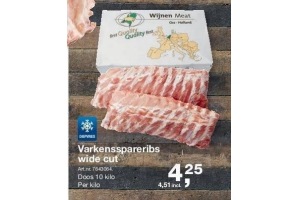 varkensspareribs wide cut