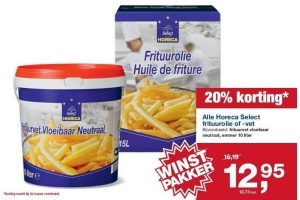 horeca select frituurolie of vet