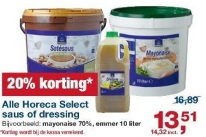 horeca select saus of dressing