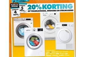 wasmachines drogers en strijkijzers