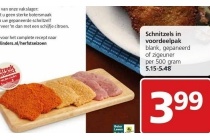 schnitzels in voordeelpak blank gepanee