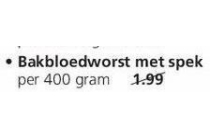 bloedworst met spek