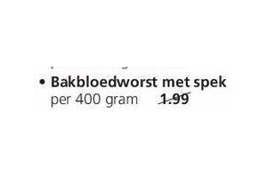 bloedworst met spek