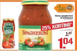heinz spagheroni of pastasaus