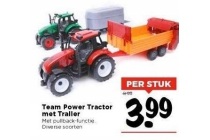 team power tractor met trailer