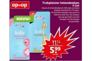 trekpleister lotiondoekjes