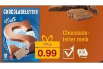chocoladeletter melk