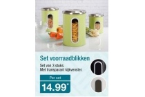 set voorraadblikken